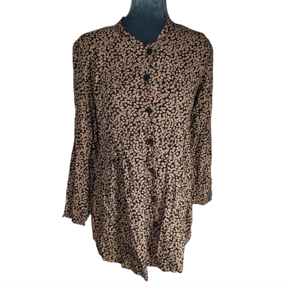 Dan Howard Vintage Long Sleeve Maternity Blouse Size Medium